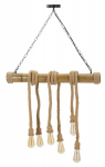 Laelamp ROPE 80x15x120 cm, pruun/must