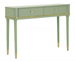 Konsoollaud CAMILLE 101x37x78 cm, roheline/kuldne