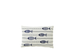 Dekoratiivpadi FISH, valge/sinine