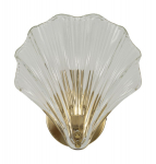 Seinalamp SHELL 20x14x22cm, kuld ja looduslik