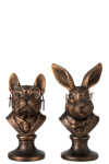 Dekoratiivkujud BUST DOG+RAB BRO 2-osaline, pronks
