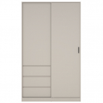 Riidekapp NAIA 2-ukseline 3-sahtliga, ka&scaron;miir