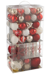 J&otilde;ulukuulid XMAS BAUBLE 80tk, punane/kuldne