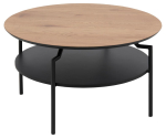 Diivanilaud GOLDINGTON &uuml;mmargune &Oslash;80 cm, metsik tamm/must