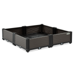 Lillekast GROW CUBE L 82x82x17cm, tumepruun