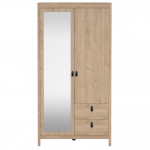 Riidekapp MADRID 2-ukseline peegliga, hickory