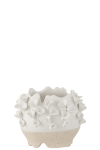 Lillepott ANEMONE 25x21x17cm, valge/beež