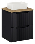 Komplekt NOVA BLACK 50 cm + GAJA valamu, Wotan tamm/must
