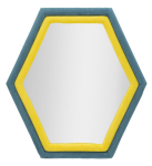 Peegel TONY 75x80x4cm, sinine/kollane