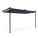 Kangaskatusega pergola HARDMAISTER SPRINT seinale 4x2,7m, antratsiit/hall