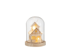 Dekoratsioon BELL JAR LED-valgustusega 13x18x13 cm, looduslik