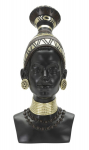 Dekoratiivne kuju MASSAI WOMAN TRIBE 23x19x38,5cm, must/kuldne