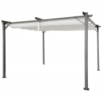 Kangaskatusega pergola HARDMAISTER SPRINT 3&times;4m, antratsiit/valge