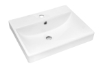 Kraanikauss RITA 50 cm, l&auml;ikiv valge