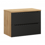 M&ouml;&ouml;blikomplekt OOKEANIMUST 80 cm, &otilde;litatud tamm/matt must