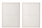 Seinakaunistus QUOTE LOVE/LIFE 2tk komplekt, valge