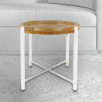 Abilaud SIOUX &Oslash;46 x K45 cm, naturaalne/valge