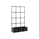 Lillekast alusega CULTIVO GROW FLAT L 126x42x180cm tumepruun