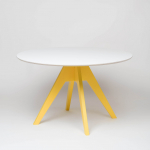 S&ouml;&ouml;gilaud EDI &Oslash;125 cm, valge/kollane