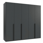 Riidekapp NEW YORK A BLACK 5-ukseline H236, grafiithall