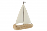 Dekoratsioon SAILBOAT suur, looduslik/valge