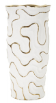 Vaas ADORE &Oslash;16x32,5cm, valge/kuldne