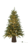 Kunstkuusk XMAS 600 LED-tulega puidust alusel, roheline