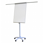 Loengutahvel MEMOBE 105x68cm mobiilne, valge