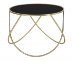 Diivanilaud RING &Oslash; 60x45, must/kuldne
