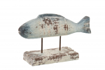 Dekoratsioon FISH BASE ANTIQUE, sinine/valge