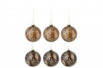 J&otilde;ulukuulide komplekt XMAS 6-osaline, pruun/karamell