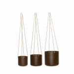 Rippuvad lillepotid BLOOM Large, pruun (3 tk komplekt)