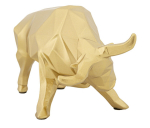 Dekoratiivne kuju BULL 19,5x9,9x10,6 cm, kuldne