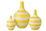 Vaasid STRIPED 3tk, valge/kollane