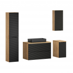 M&ouml;&ouml;blikomplekt OCEAN 90 cm koos Slim valamuga ja k&otilde;rge kapiga, &otilde;litatud tamm