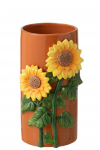 Vaas SUNFLOWER suur, kollane/pruun