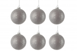 J&otilde;ulukuulid SEQUINS 6tk 8cm, hall