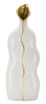 Vaas UMA 19,5x50x10cm, valge/kuldne