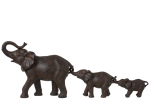 Dekoratsioon ELEPHANTS ROW pruun, pol&uuml;resiin