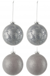 J&otilde;ulukuulid XMAS BAUBLES 4tk karbis, hall