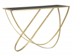 Konsoollaud RING 120x40x79cm, must/kuldne