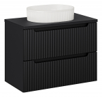 Komplekt NOVA BLACK 80 cm + kraanikauss, matt must