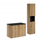 Komplekt NOVA 80 cm k&otilde;rge kapiga, Evoke tamm/matt must