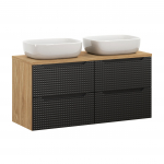 M&ouml;&ouml;blikomplekt LUXOR BLACK 120 cm + SMILE 2tk, &otilde;litatud tamm