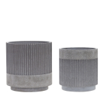Lillepotid RIPPLE (komplekt 2 tk), tumehall