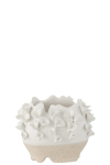 Lillepott ANEMONE 25x21x17cm, valge/beež