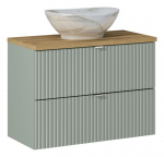 Komplekt PATI 80 cm kraanikausiga, pilliroo roheline