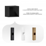 Vannitoakapp QUBIK &uuml;lemine riiul 27x27 cm, matt must