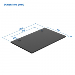 Lauaplaat 1200x750x25mm, must