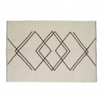 Vaip RHOMB 120&times;180 cm, valge/burgundia